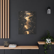 Sculptural Gold Golf Terrain Wall Art & Canvas Print