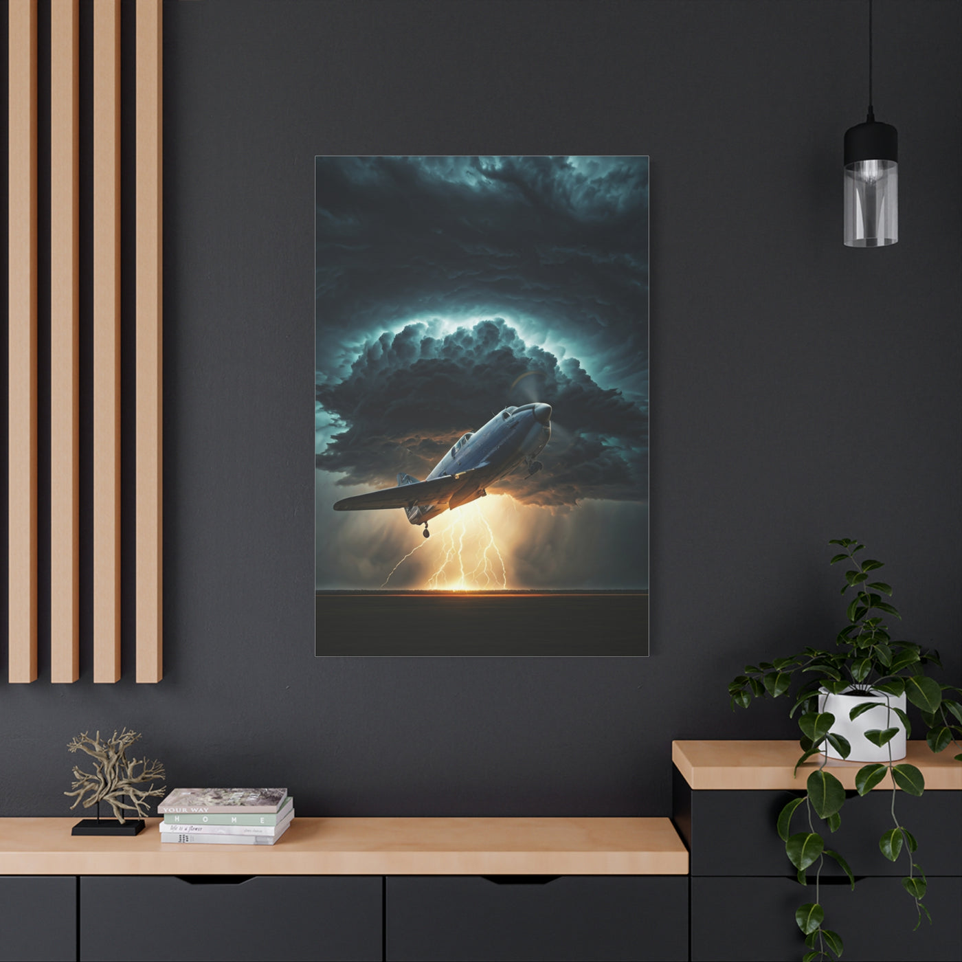 Stormbreaker Aircraft Through Lightning Skies Wall Art & Canvas Prints