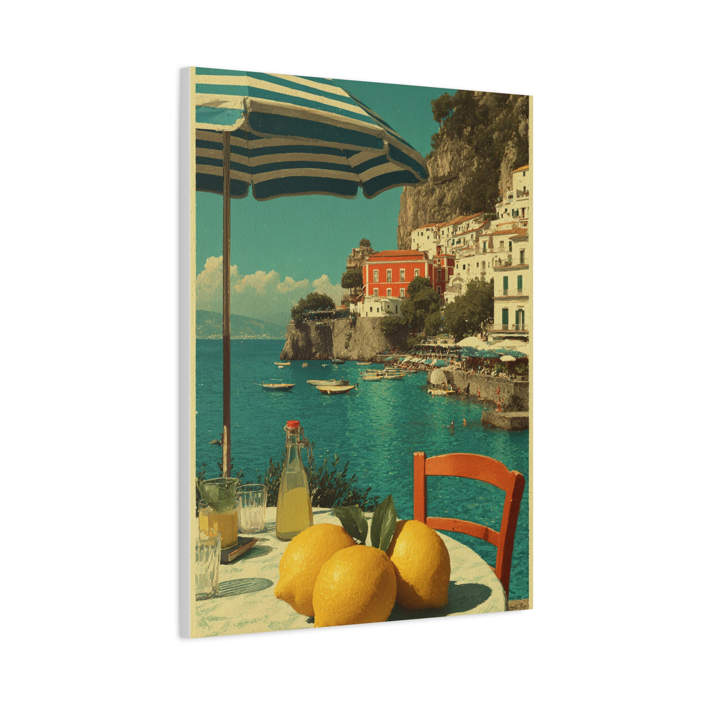 Vintage Amalfi Lemon Terrace Wall Art & Canvas Print