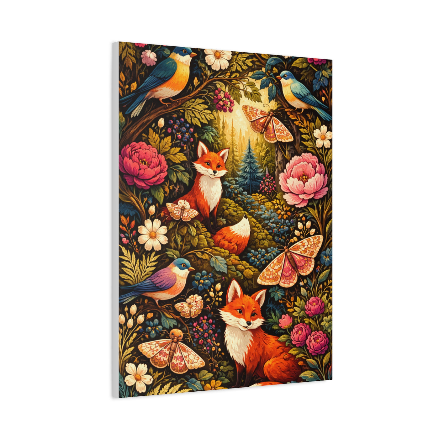 Quirky Maximalist Forest Creatures Wall Art & Canvas Print