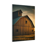 Twin Barn Structures in Evening Light Wall Art & Canvas Prints