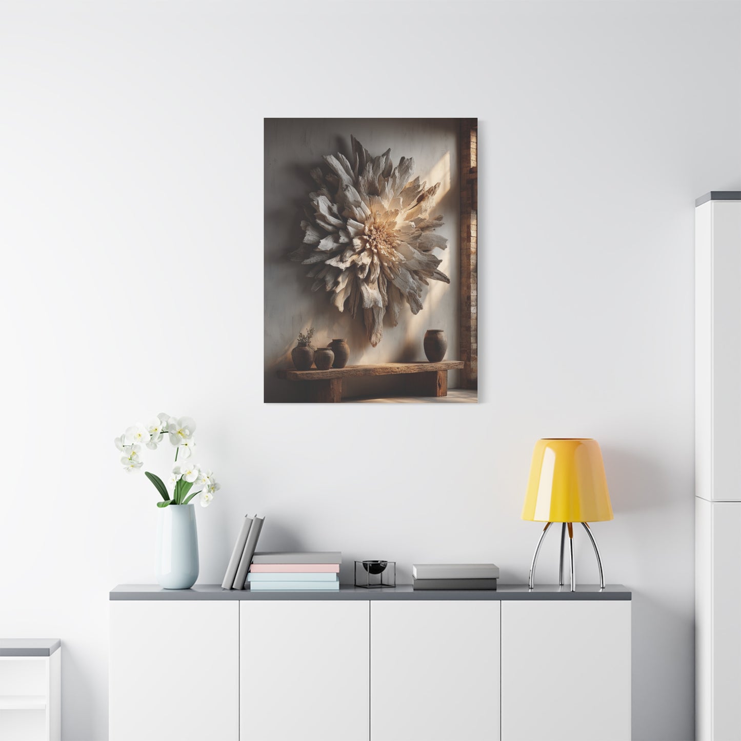 Driftwood Sunburst Wall Sculpture Wall Art & Canvas Print