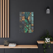 Emerald Stone Abstract Luxe Wall Art & Canvas Print