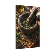 Rustic Herb Mortar and Pestle Wall Art & Canvas Print