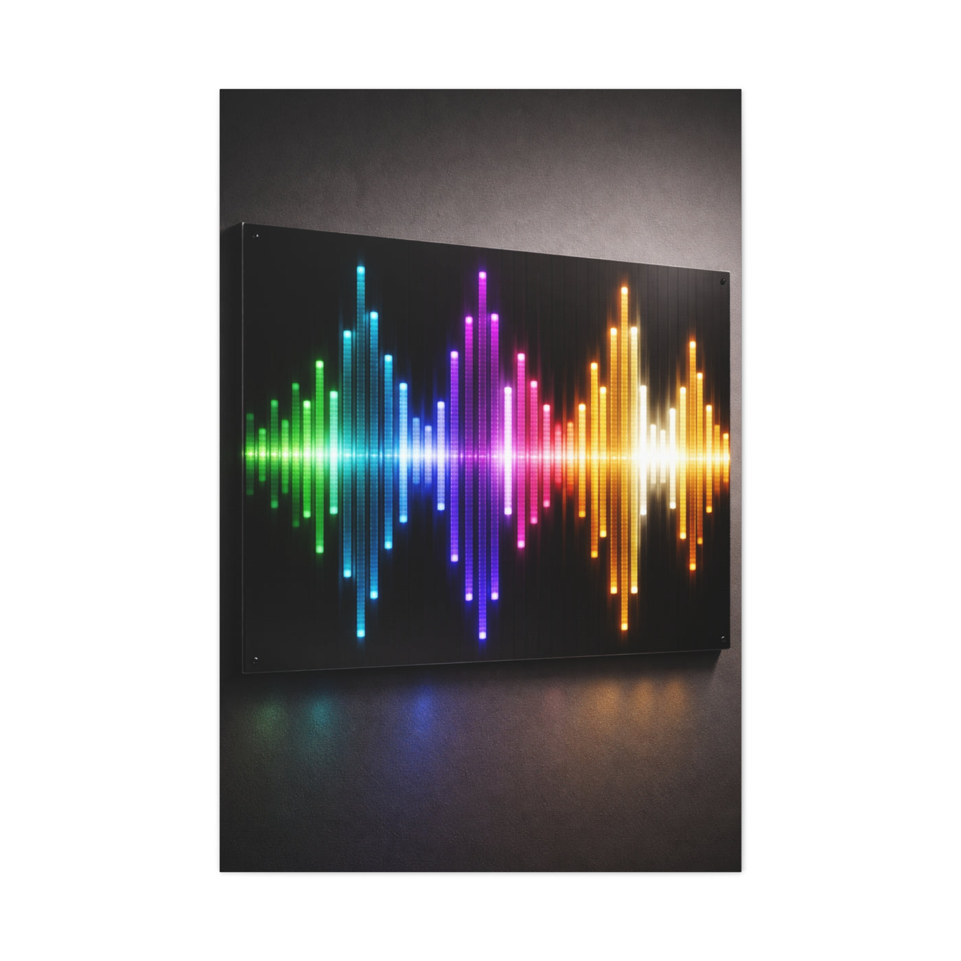 Neon Equalizer Light Spectrum Wall Art & Canvas Print