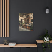 Rustic Italian Café Courtyard Wall Art & Canvas Print