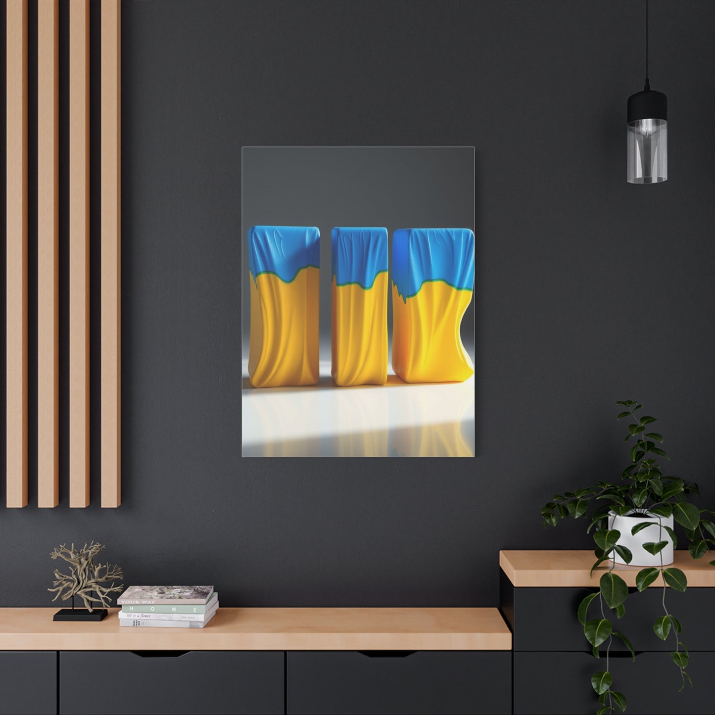 Supreme Art Collection Blue & Yellow Wall Art & Canvas Print