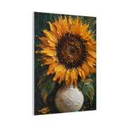 Luxury Impasto Sunflower Vase Painting Wall Art & Canvas Print