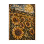 Architectural Mosaic Sunflower Field Wall Art & Canvas Print