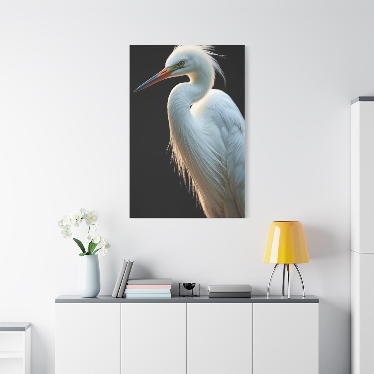 Supreme Egret Art Beautiful Collection Wall Art & Canvas Print