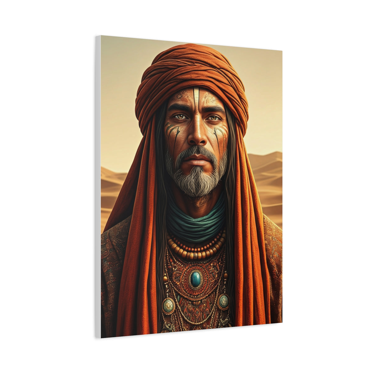Desert Elder with Tribal Markings Wall Art & Canvas Prints