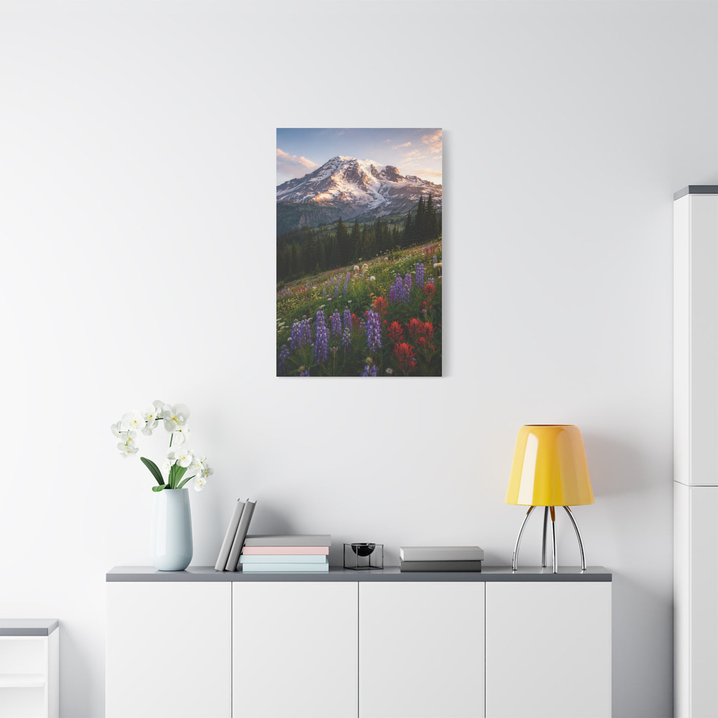 Mount Rainier Wildflower Meadow Wall Art & Canvas Print
