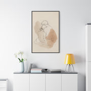 Delicate Sketch Couple Quiet Intimacy Wall Art & Canvas Print