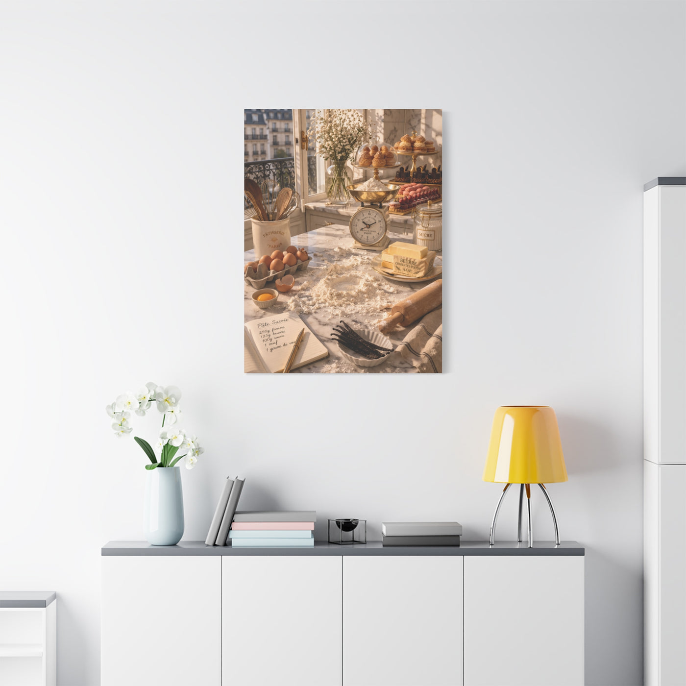Parisian Marble Pastry Station Wall Art & Canvas Print