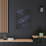 Fluid Navy Wave Abstraction Wall Art & Canvas Print