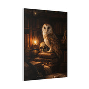 Dark Academia Majestic Barn Owl Library Study Wall Art & Canvas Print