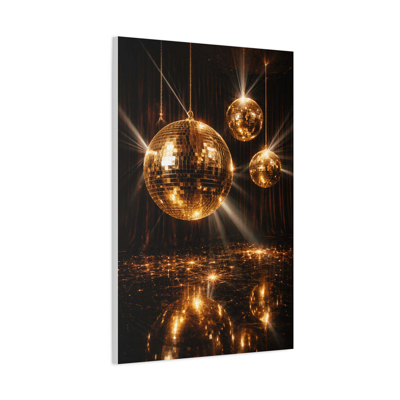 Golden Disco Ball Glamour Wall Art & Canvas Print