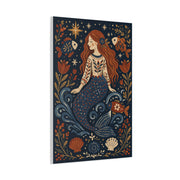 Scandinavian Folk Mermaid Charm Wall Art & Canvas Print
