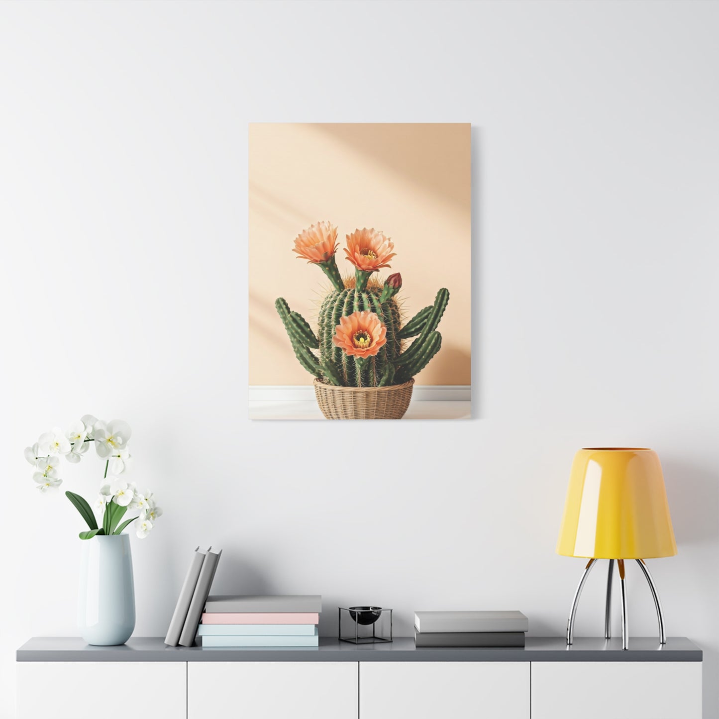 Blooming Desert Barrel Cactus Wall Art & Canvas Prints