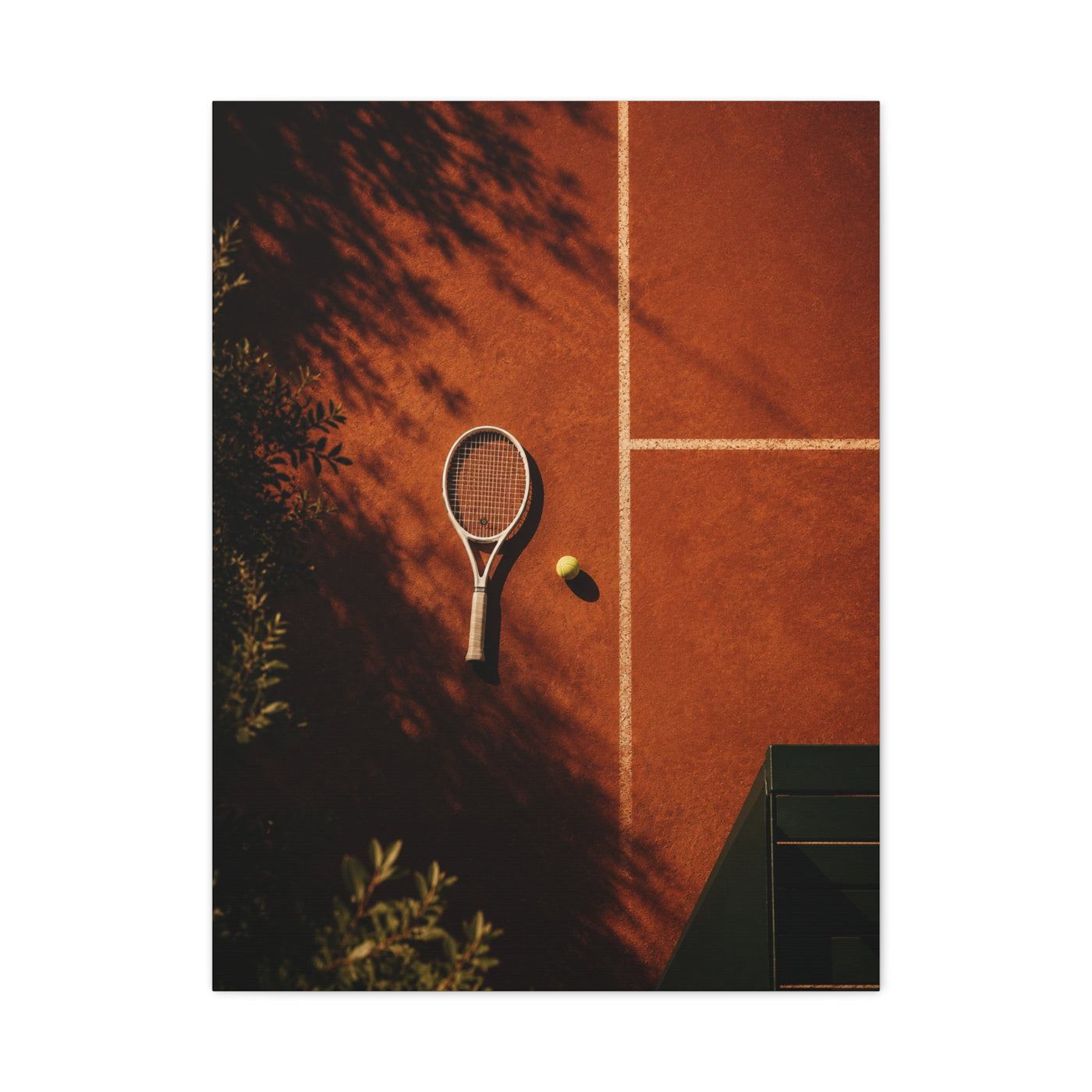 Clay Court Minimal Tennis Sports Wall Art & Canvas Print