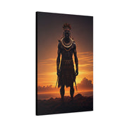 Sunset Warrior Silhouette Wall Art & Canvas Prints