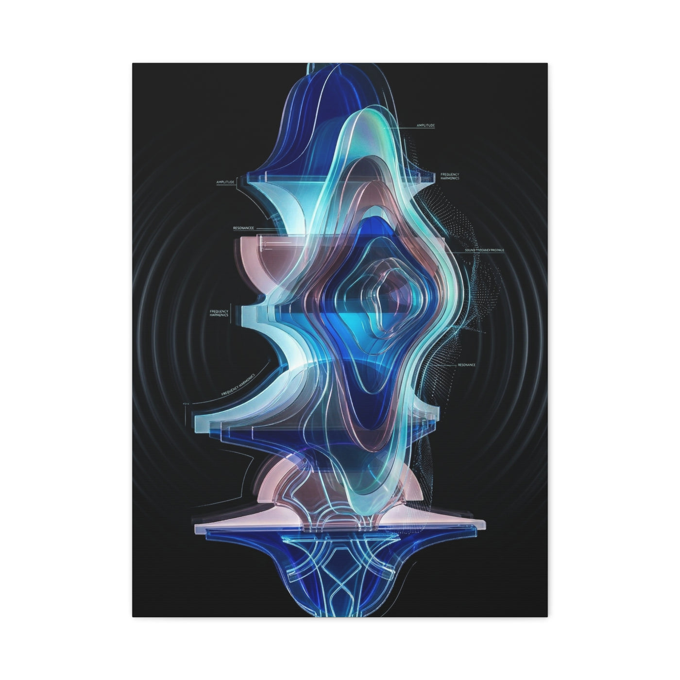 Futuristic Soundform Resonance Wall Art & Canvas Print