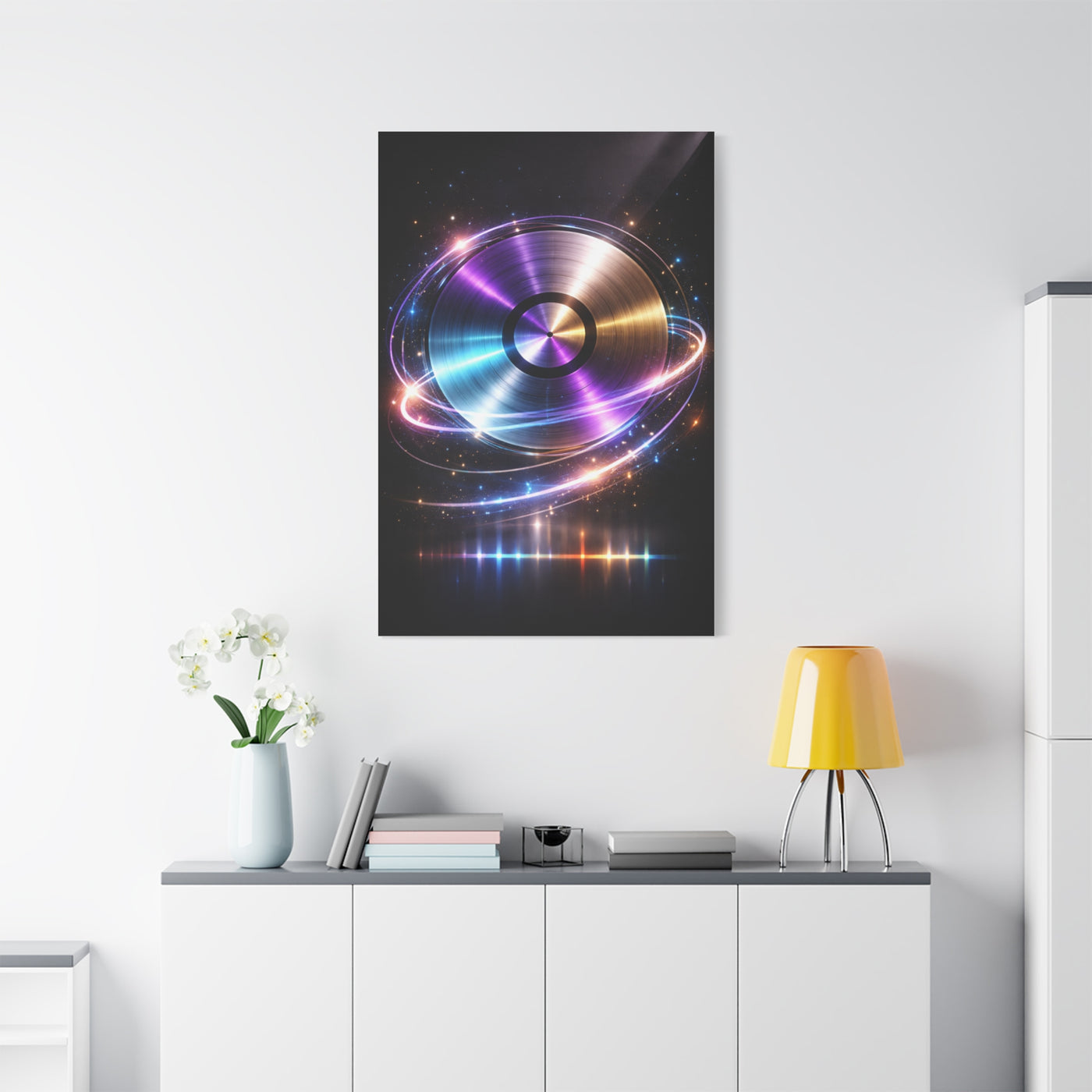Cosmic Vinyl Orbit Wall Art & Canvas Print