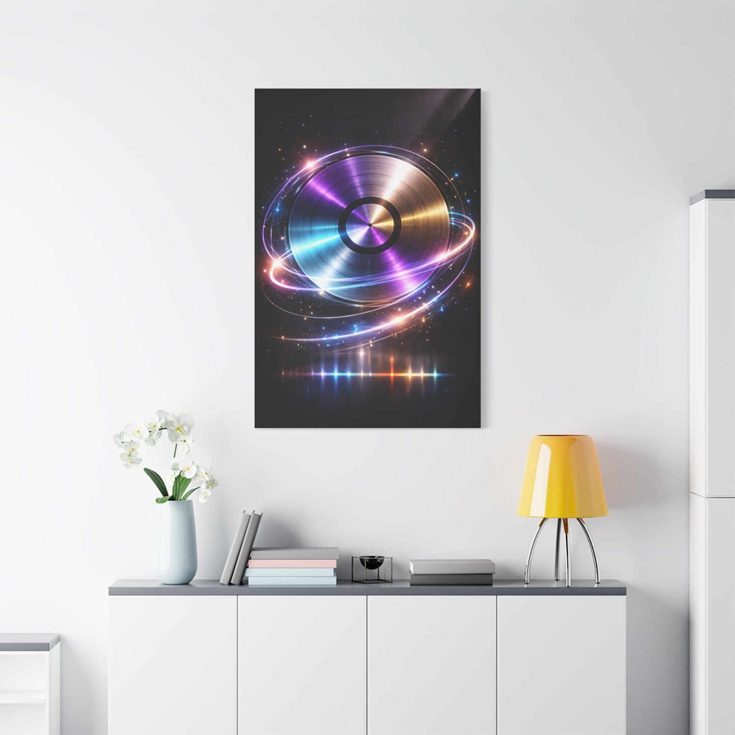 Cosmic Vinyl Orbit Wall Art & Canvas Print