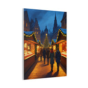 Classic Christmas Market Evening Wall Art & Canvas Print
