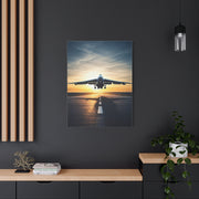 Golden Runway Takeoff Jet Wall Art & Canvas Prints