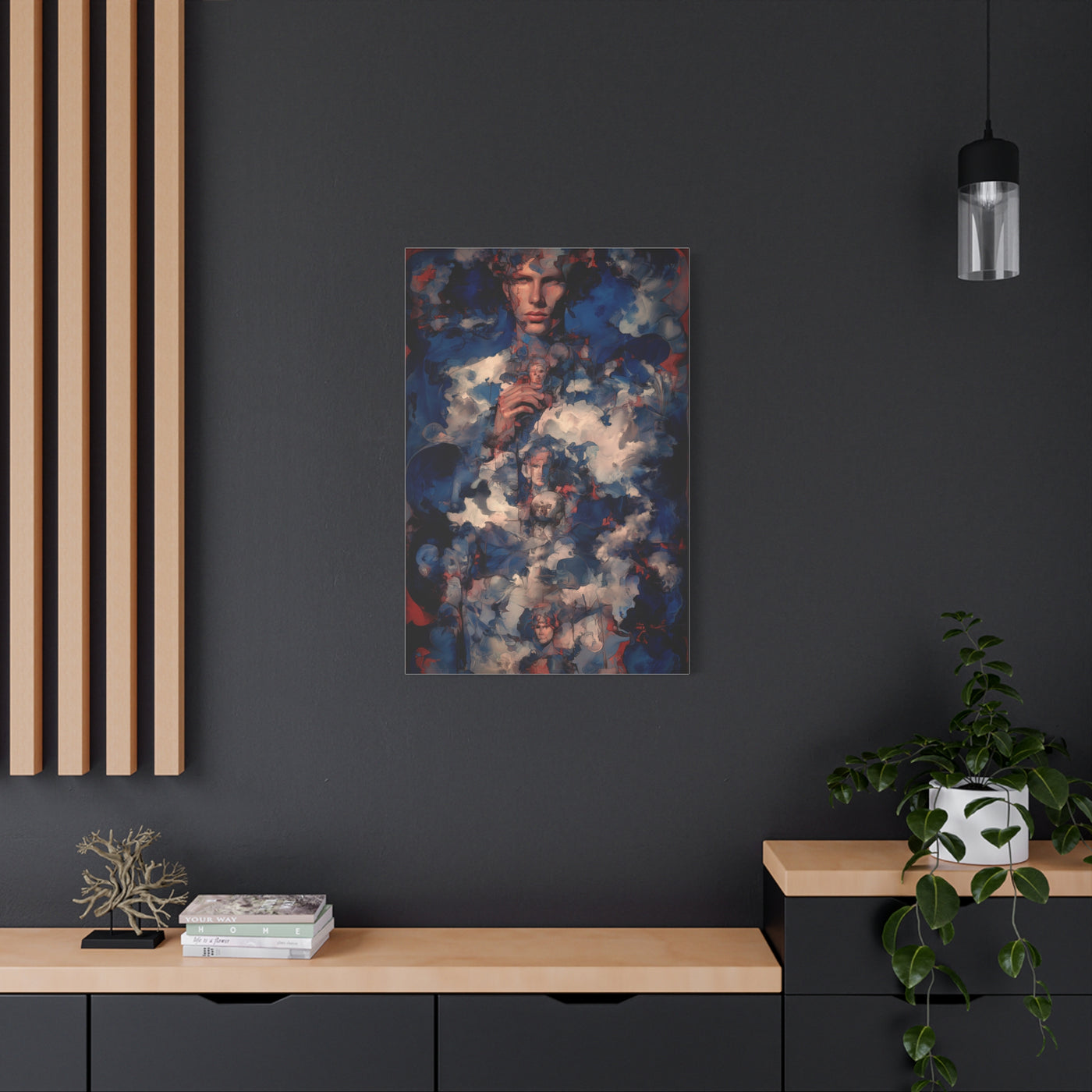 Surreal Cloud Portrait Composition Wall Art & Canvas Print