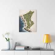 Sculpted Seaside Golf Course Map Wall Art & Canvas Print