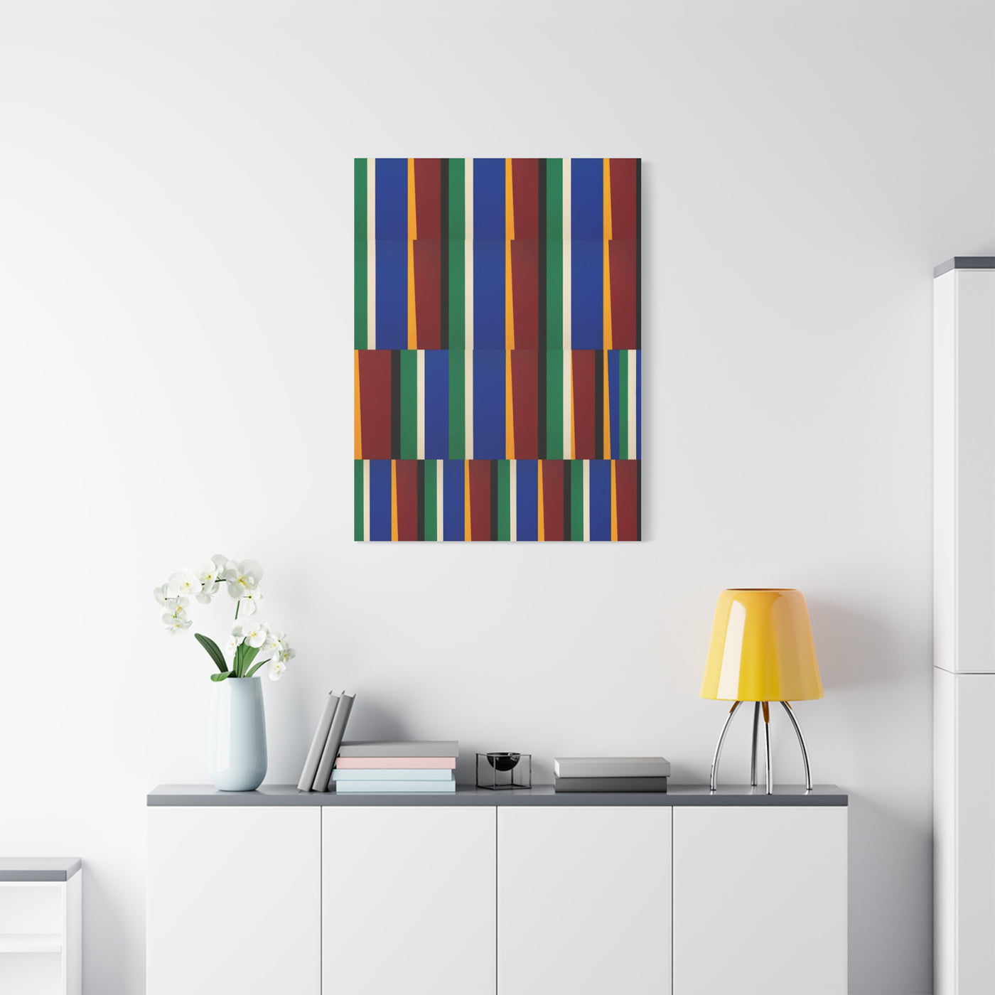 Offset Geometric Color-Field Wall Art & Canvas Print