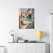 Desert Poolside Modernist Framing Wall Art & Canvas Print
