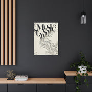 Flowing Typography Music Composition Wall Art & Canvas Print