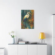 Marsh Heron Textured Composition Wall Art & Canvas Print
