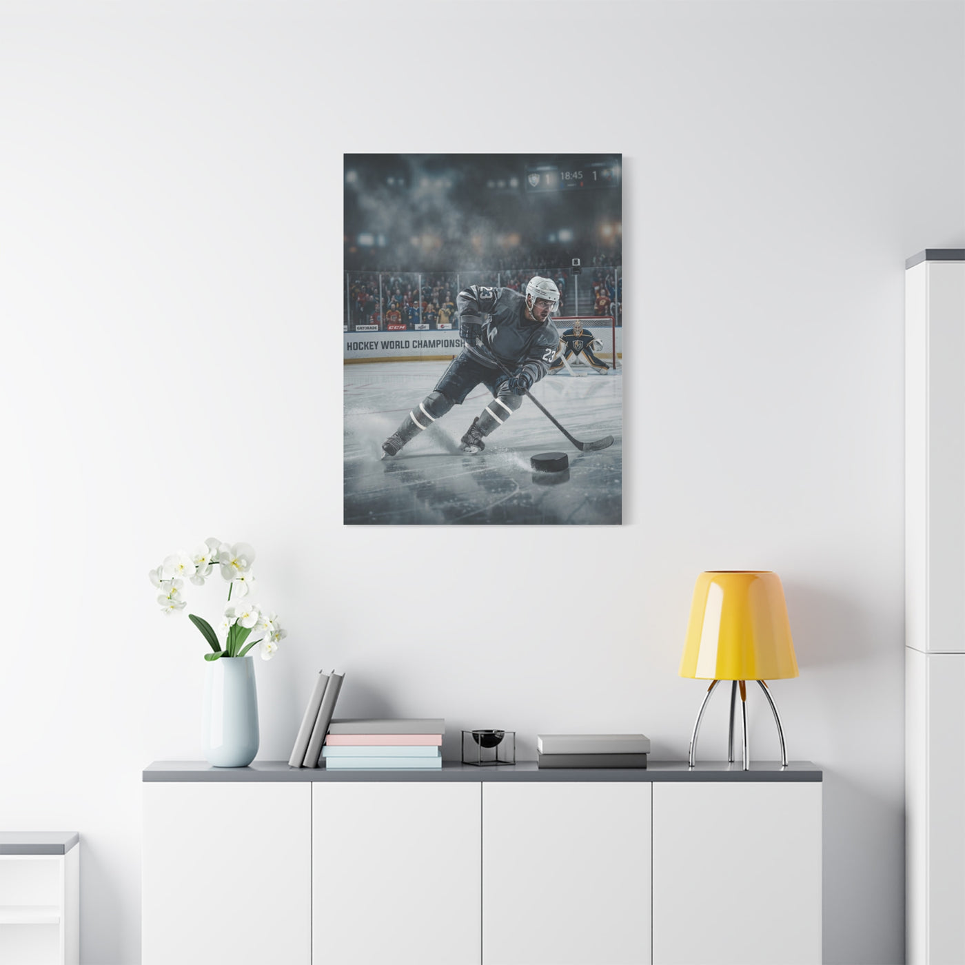 Championship Hockey Action Sports Wall Art & Canvas Print