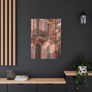 Romantic European Pink Facade Wall Art & Canvas Print