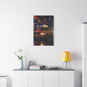 NYC Graffiti Taxi Night Street Wall Art & Canvas Print