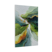 Green Sage and Gold Organic Abstract Wall Art & Canvas Print