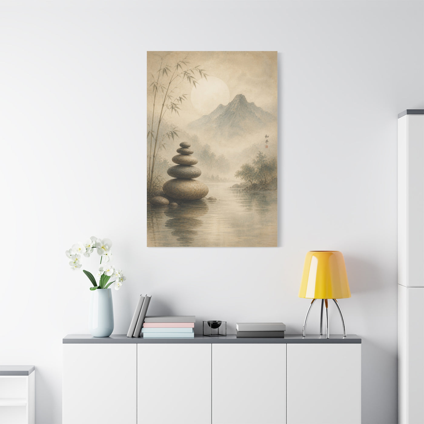 Zen Sacred Stone Landscape Wall Art & Canvas Print