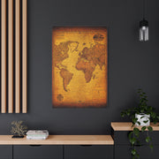 Classic Sepia World Atlas Wall Art & Canvas Prints
