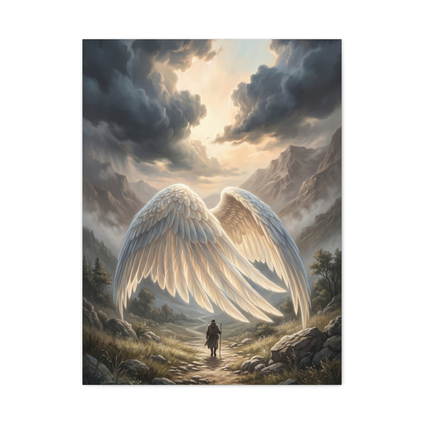 Psalm 91 Wings of Refuge Scripture Wall Art & Canvas Print