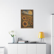 Architectural Mosaic Sunflower Field Wall Art & Canvas Print