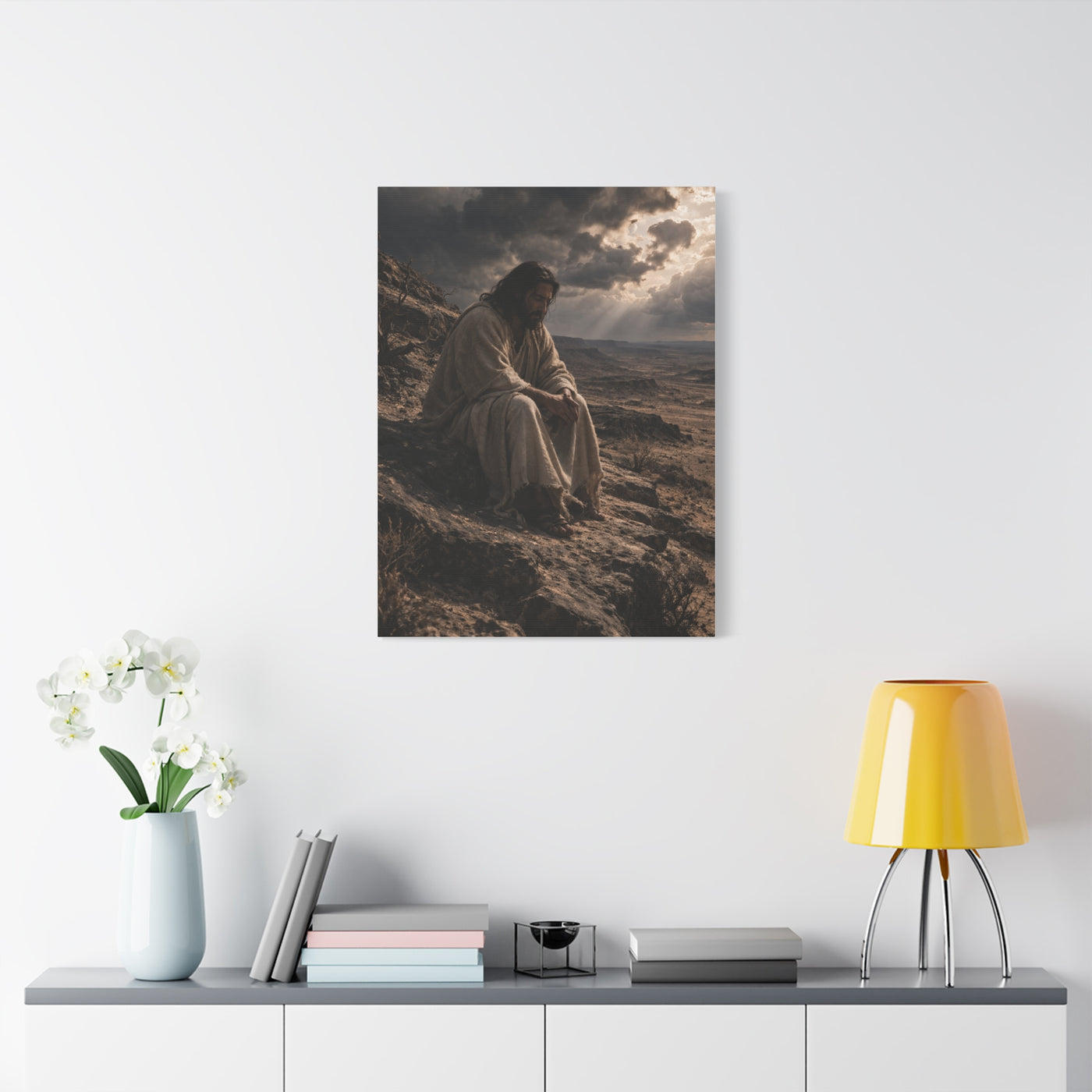 Jesus in the Wilderness Reflection Wall Art & Canvas Print