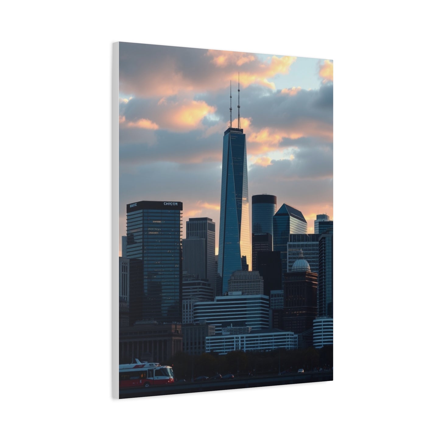 Chicago Skylines Art Canvas Art 8 Wall Art & Canvas Print