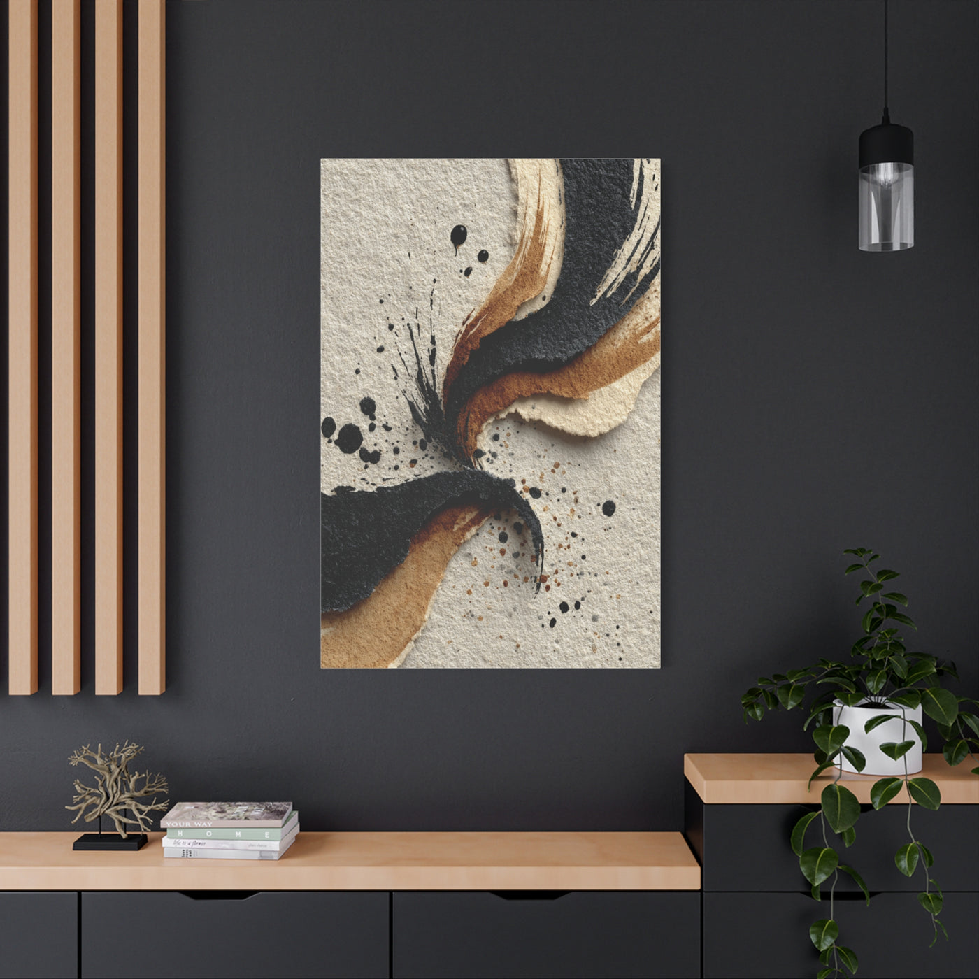 Abstract Ink Flow Composition Wall Art & Canvas Print