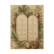Ten Commandments Botanical Scripture Wall Art & Canvas Print