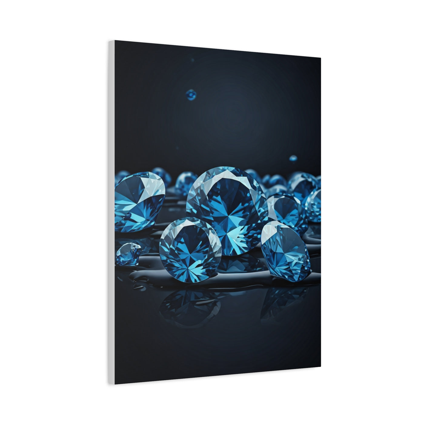 Scattered Blue Diamonds Luxury Wall Art & Canvas Prints