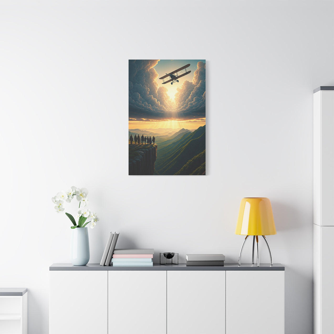 Vintage Airfield Dreams at Sunrise Wall Art & Canvas Prints